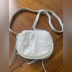 Lacoste Cream Leather Crossbody Purse